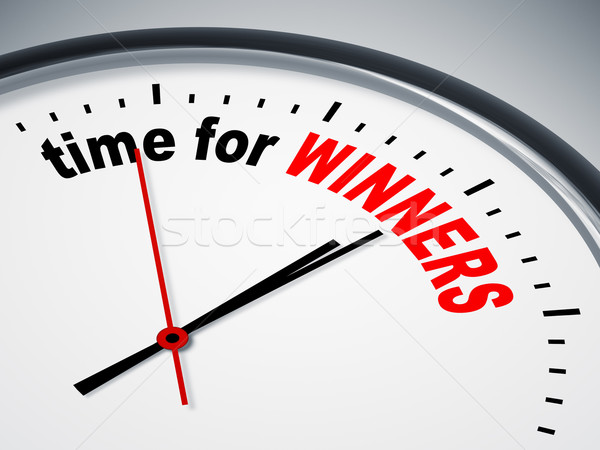 Tijd winnaars afbeelding mooie klok business Stockfoto © magann