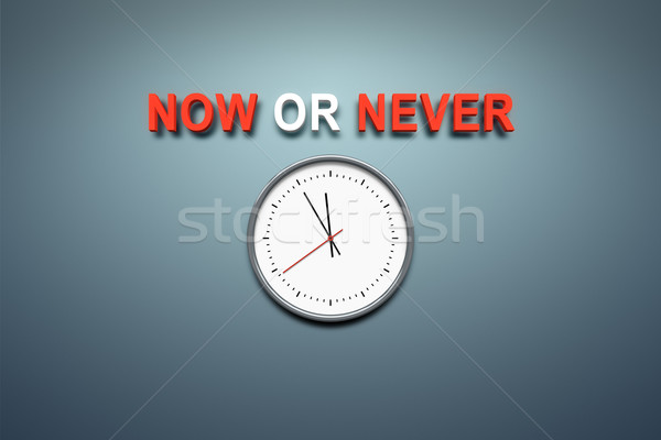 now or never at the wall Stock photo © magann