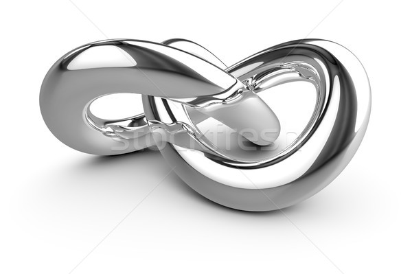 Elegancki chrom węzeł 3d ilustracji tle metal Zdjęcia stock © magann