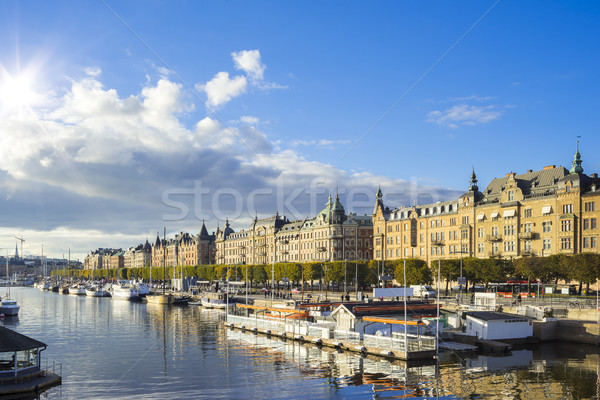 Estocolmo ciudad Suecia imagen agua sol Foto stock © magann