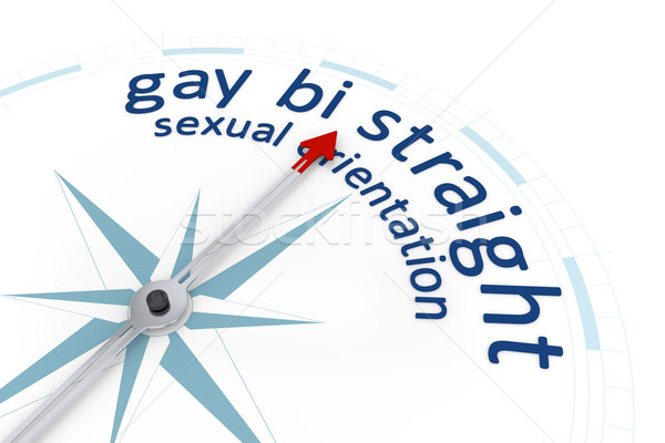 Boussole sexuelle image Nice bleu mot [[stock_photo]] © magann