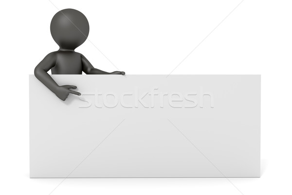 3d man white board Stock photo © magann