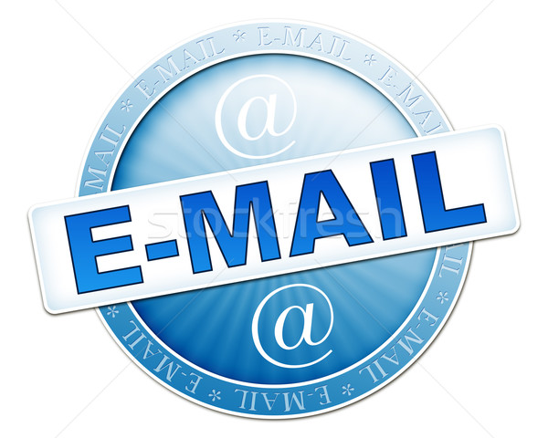e-mail button blue Stock photo © magann
