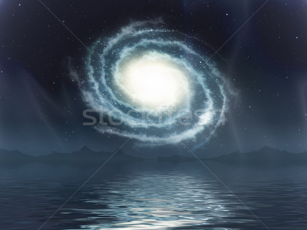 星系 海 圖像 抽象 空間 藍色 商業照片 © magann