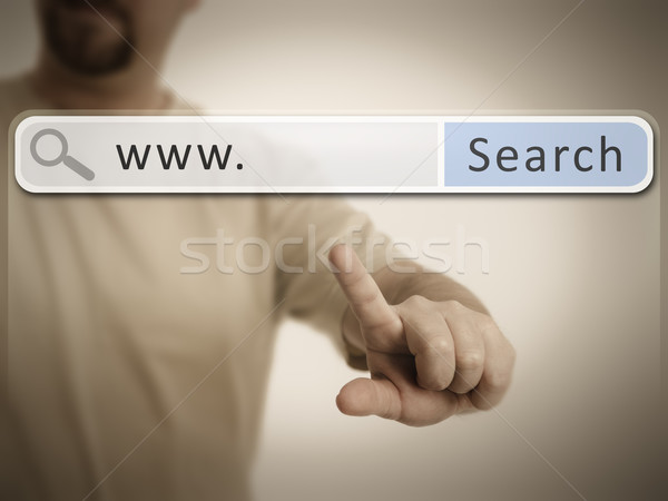 веб поиск изображение человека поиск бизнеса Сток-фото © magann
