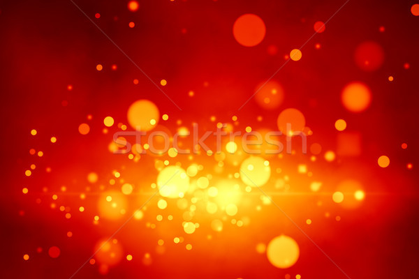 Elegante bokeh luces Navidad ilustración naranja Foto stock © magann