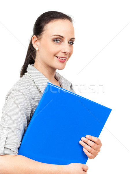 business woman with a blue binder Stock photo © magann