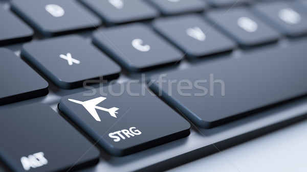 keyboard flight mode sign Stock photo © magann