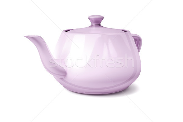 Typisch thee pot 3d illustration achtergrond witte Stockfoto © magann