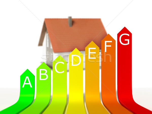 Ház energia kép szép modell otthon Stock fotó © magann