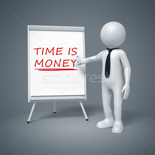 business man presenting time is money Stock photo © magann