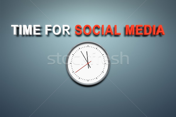 Time for social media at the wall Stock photo © magann