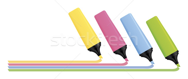 Stock photo: neon text marker