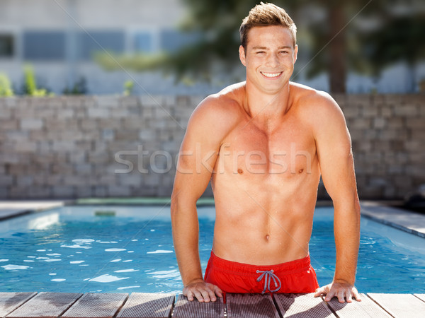 Homem natação imagem bom piscina água Foto stock © magann