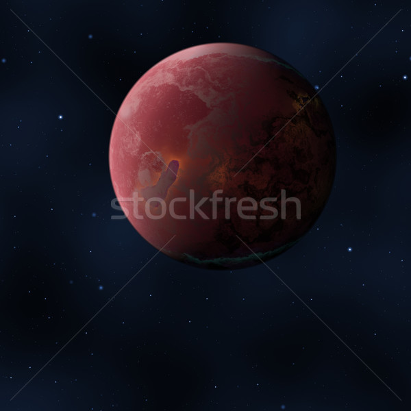 Planety obraz dziwne czerwony przestrzeni niebo Zdjęcia stock © magann