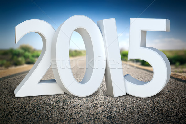 Drogowego horyzoncie 2015 obraz wiosną lata Zdjęcia stock © magann