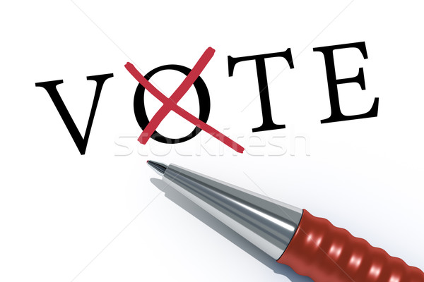 red ballpen vote Stock photo © magann