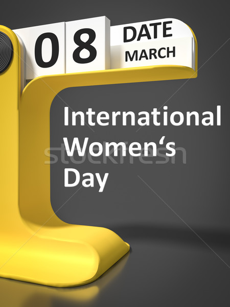Vintage Calendar International Womens Day Stock photo © magann