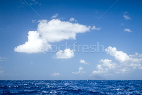 Mavi gökyüzü görüntü parlak bulutlar soyut doğa Stok fotoğraf © magann