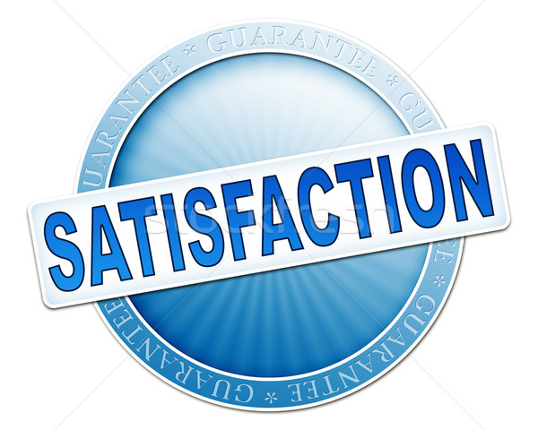 satisfaction button blue Stock photo © magann