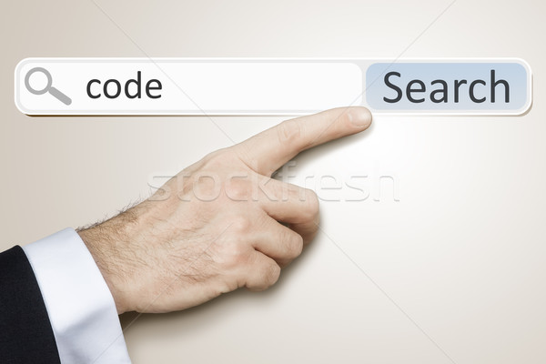 Web arama görüntü adam arama kod Stok fotoğraf © magann