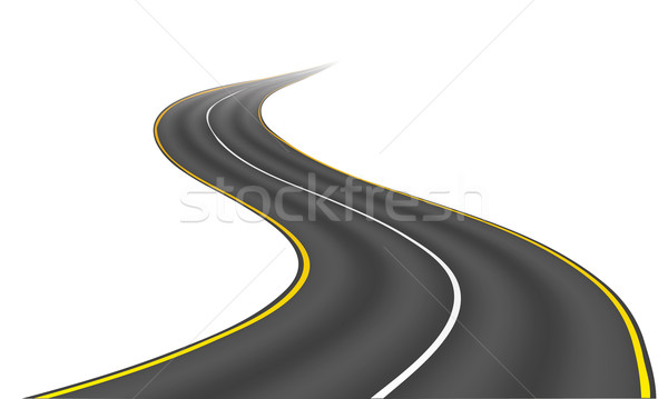 Utca kép szép út izolált fehér Stock fotó © magann