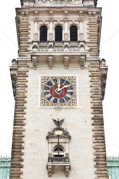 Hamburg city hall clock Stock photo © magann
