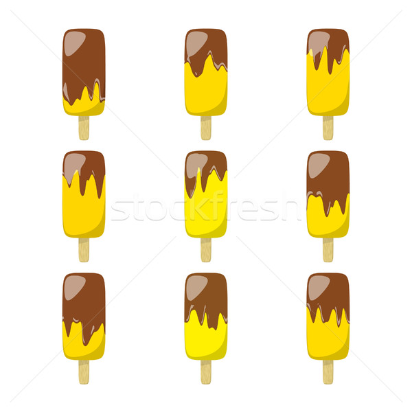 nine different ice lolly Stock photo © magann