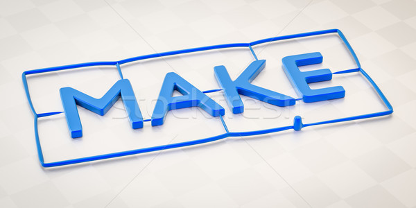 plastic injection molding word make Stock photo © magann