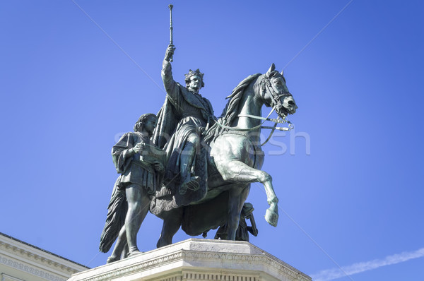 Estatua rey primero Munich imagen caballo Foto stock © magann