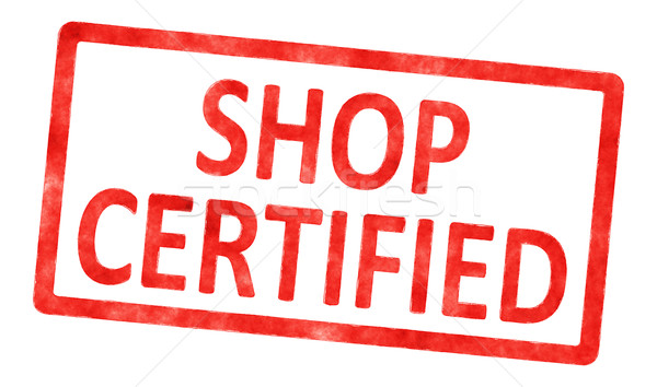 Tampon magasin certifié image texte blanche Photo stock © magann