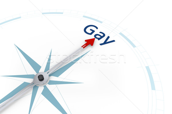 Kompass sexuelle Bild nice blau Wort Stock foto © magann