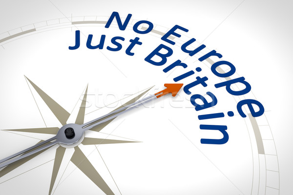 compass with the text no Europe just Britain Stock photo © magann