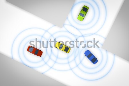 connected autonomous cars Stock photo © magann