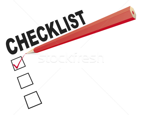 checklist with red pen Stock photo © magann