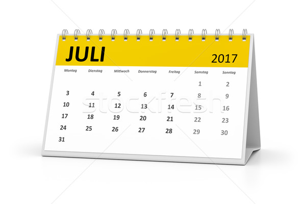 german language table calendar 2017 july Stock photo © magann