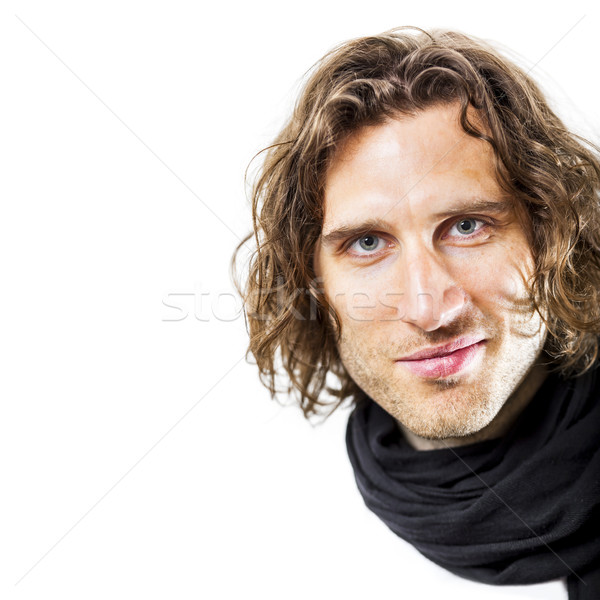 Coafura imagine barbat frumos om fericit Imagine de stoc © magann