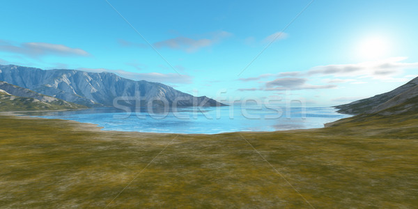 Landschaft Vegetation Bild Strand Himmel Wolken Stock foto © magann