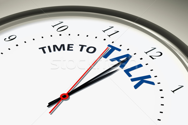 Stock photo: clock with time to talk