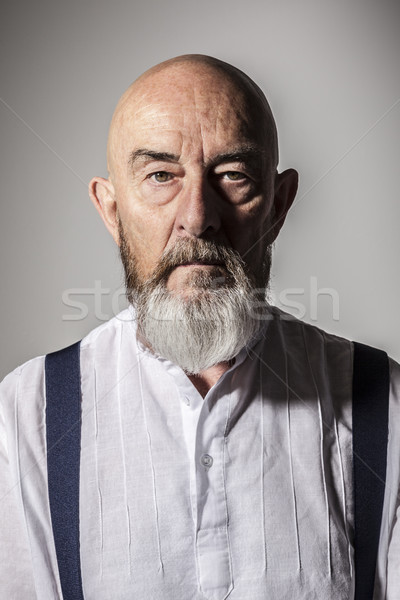 Stok fotoğraf: Yaşlı · adam · portre · görüntü · sakal · adam · kafa