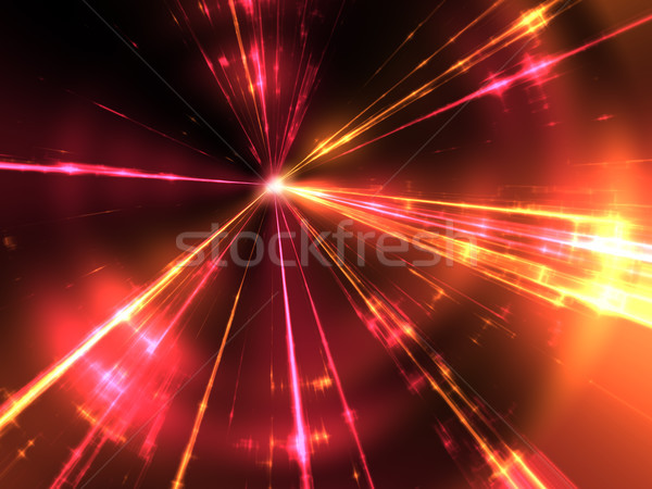 red and yellow laser rays Stock photo © magann