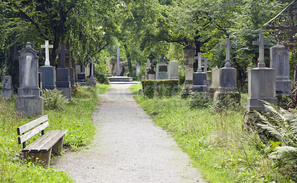 München dél temető kép fű világ Stock fotó © magann