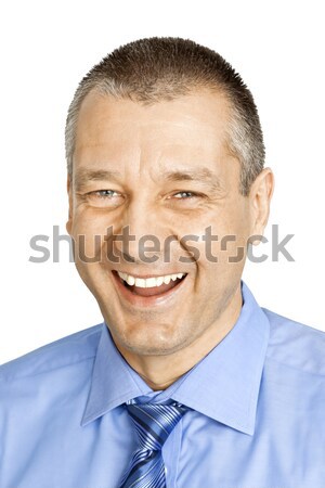 ビジネスマン 笑い 画像 ハンサム 顔 青 ストックフォト © magann