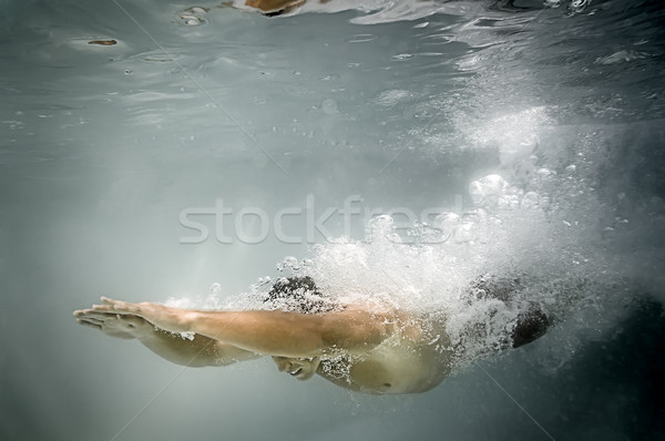 male pool diving Stock photo © magann