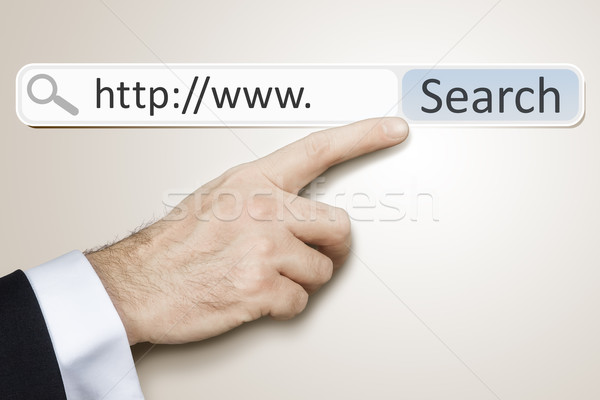 Internetowych wyszukiwania obraz człowiek komputera Zdjęcia stock © magann