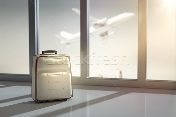 Zapomniany bagażu lotniska 3D świetle Zdjęcia stock © magann