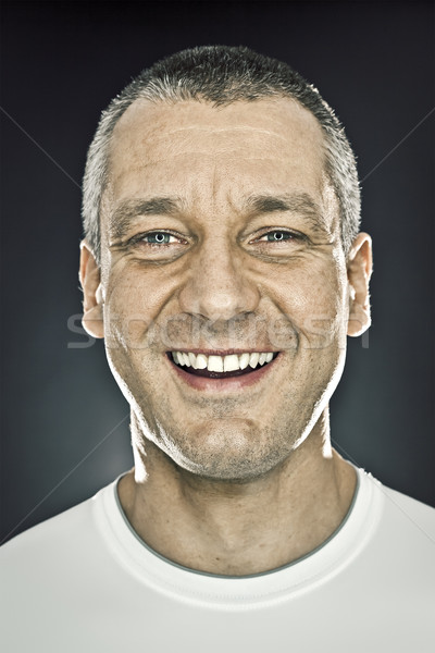 Mężczyzna portret obraz przystojny mężczyzna wysoki kontrast Zdjęcia stock © magann
