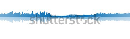Sidney görüntü ufuk çizgisi gökyüzü Bina şehir Stok fotoğraf © magann