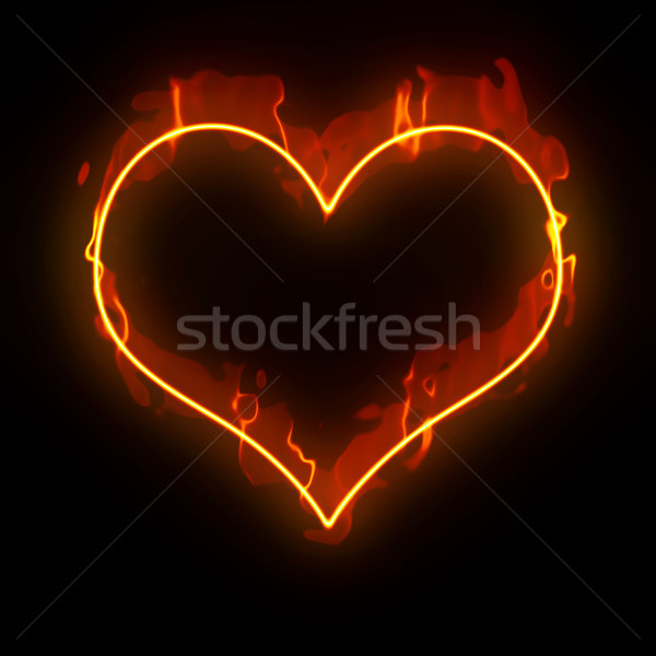 heart in flames Stock photo © magann