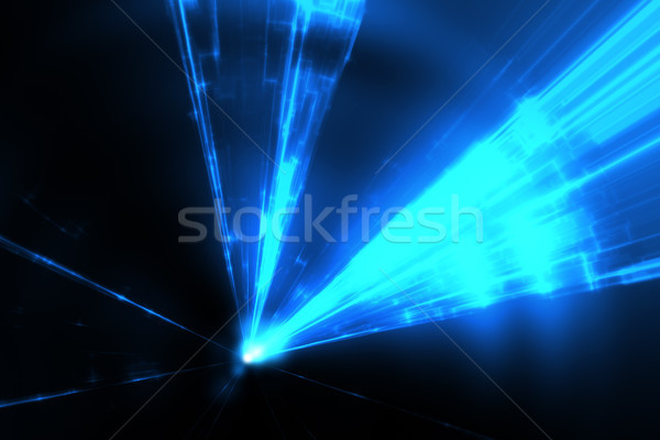 Blau Laser Strahlen Illustration abstrakten Licht Stock foto © magann